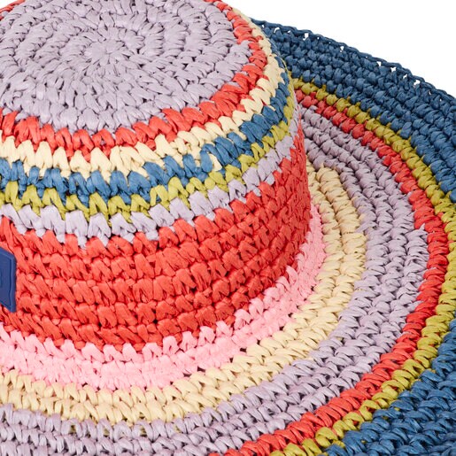 モーブのハット TOUS Stripes