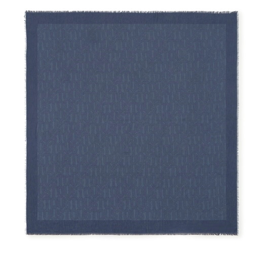 Pañuelo azul marino TOUS Silhouette Jacquard