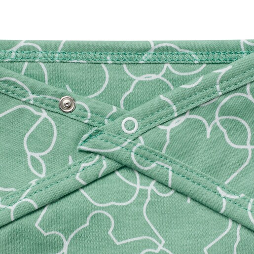 Bandana con porta-chupete de bebé Line Bear bruma