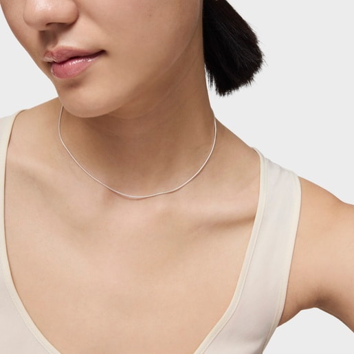 Silver TOUS Chain Choker 40cm.