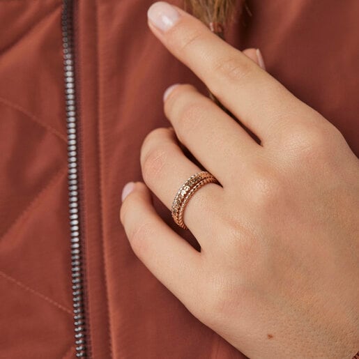 Сет колец Ring Mix из серебра высшей пробы, вермеля и розового вермеля