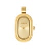 Reloj colgante analógico en acero dorado Hold Oval