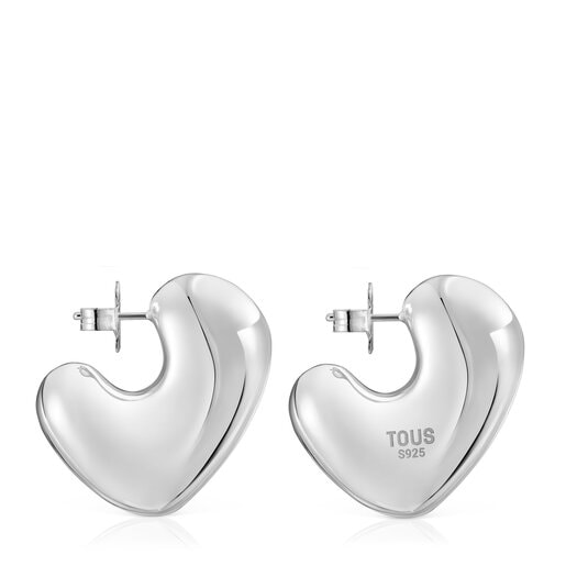 Silver heart Earrings Tabit