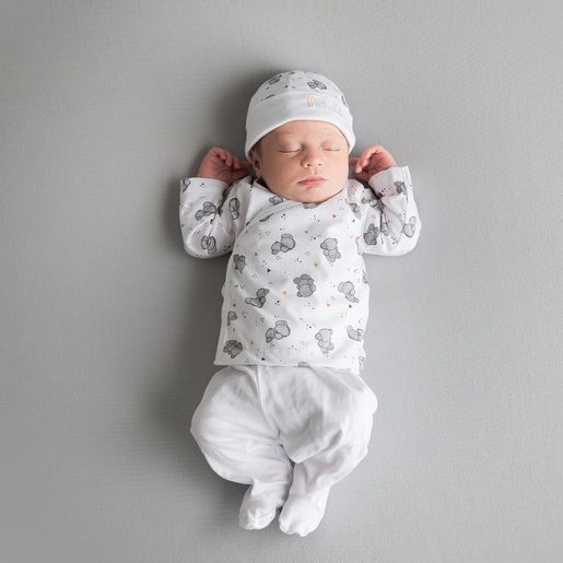 Conjunto de bebé de recién nacido Pic blanco