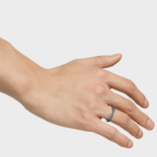 Anillo de plata 4 mm TOUS Man