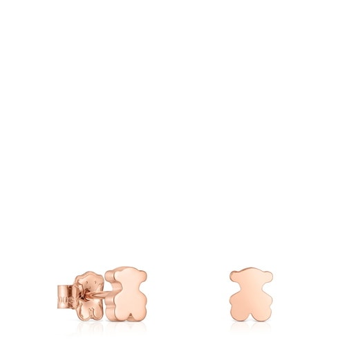 6 mm bear Earrings with 18kt rose-gold plating over silver TOUS Sweet Dolls