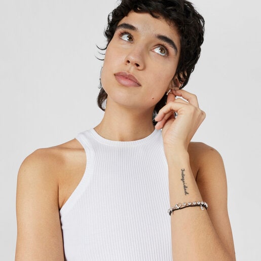 Pulsera Mujer Pulsera TOUS De Plata 925 Con Oso De Rodonita