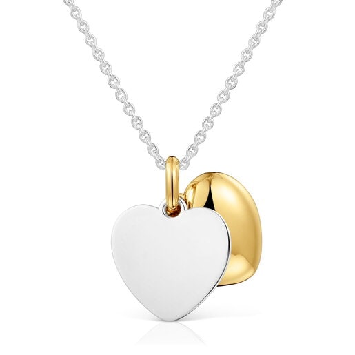 Collar bicolor doble corazón 16 mm TOUS Flechazo