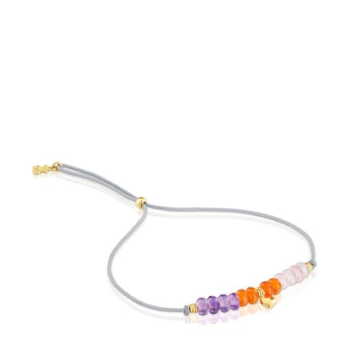 Cord Bracelet with gold heart and chalcedony motif TOUS Balloon | TOUS