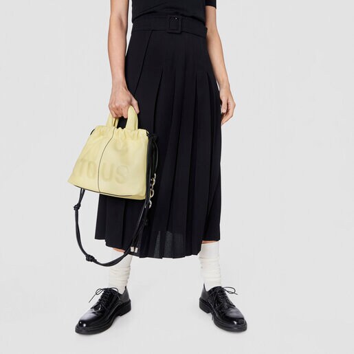 Sac moyen en cuir jaune TOUS Cloud