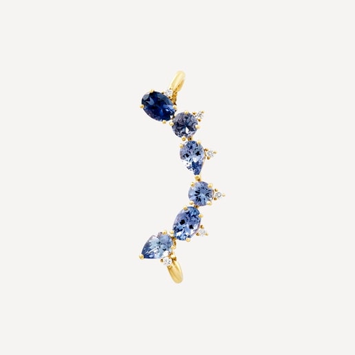 Earcuff em ouro, tanzanite, iolita e diamantes TOUS ATELIER