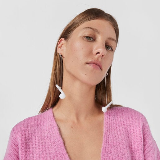 Silver Mini Icons Earrings for airpods