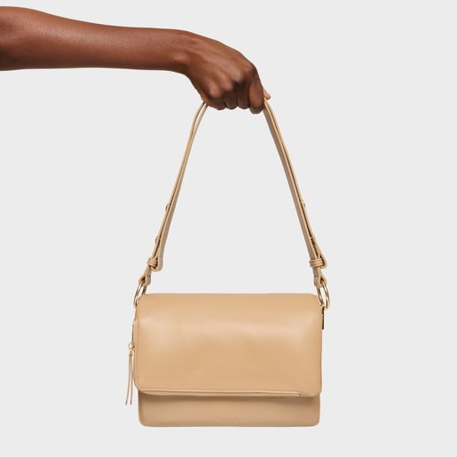 Medium sand-colored Crossbody bag TOUS Audree Soft