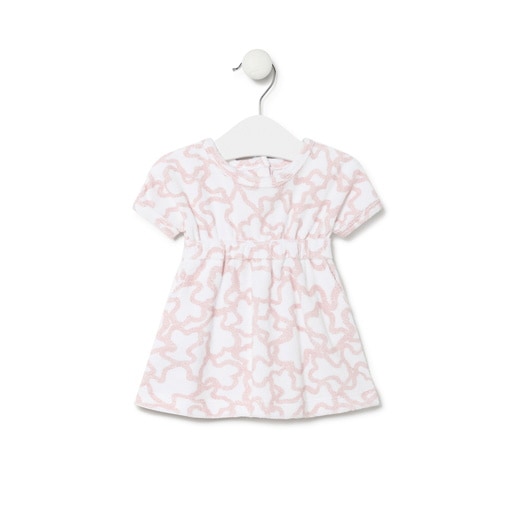 Girls terry cloth dress in Kaos pink