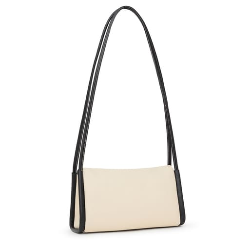 Medium beige and black leather TOUS Empire Crossbody bag