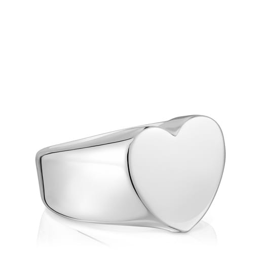 Silver heart Signet ring Sweet Dolls