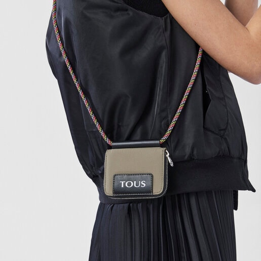 Monedero mediano caqui TOUS Empire Cotton