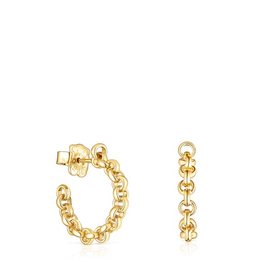 Silver vermeil TOUS Calin Hoop earrings