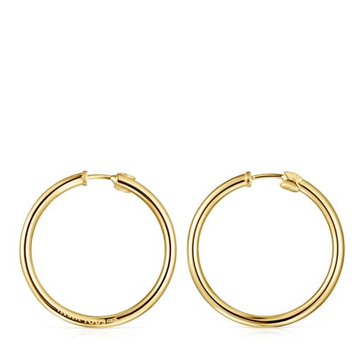 Boucles d’oreilles TOUS Basics grandes en Or Vermeil