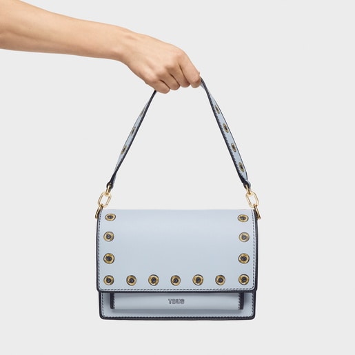 Bandolera mediana azul grisaceo Audree Trampantojo