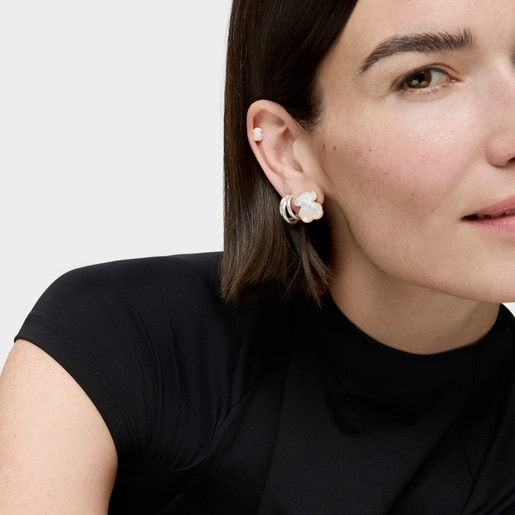 Silver TOUS Nacars Earrings with mother-of-pearl