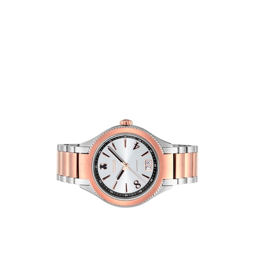 Montre ST bicolore en IP rosé/acier