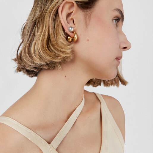 Pendientes aro con baño de oro 18 kt sobre plata TOUS Balloon