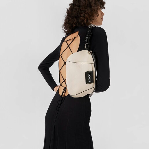 Beige leather TOUS Empire Waist bag
