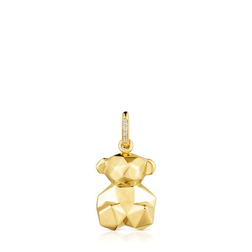 Gold TOUS Sketx Pendant with Diamonds medium size TOUS Sketx | TOUS