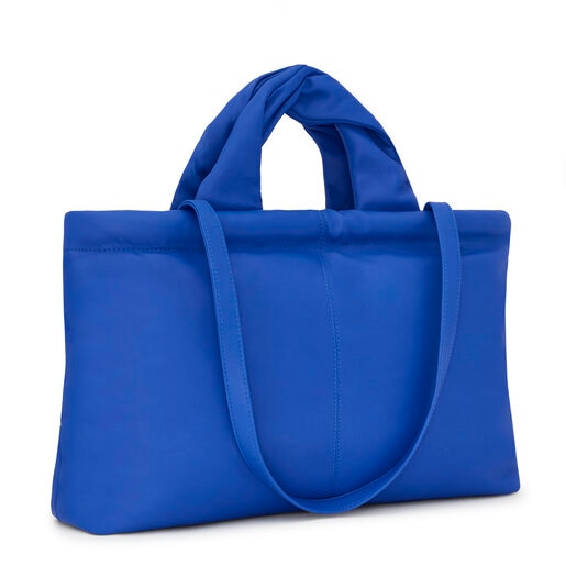 Τσάντα shopper TOUS Dolsa από δέρμα σε μπλε ελεκτρίκ