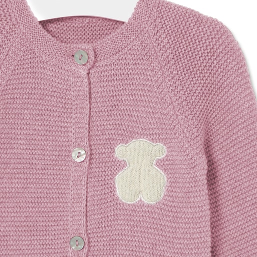 Baby playsuit in Tricot pink