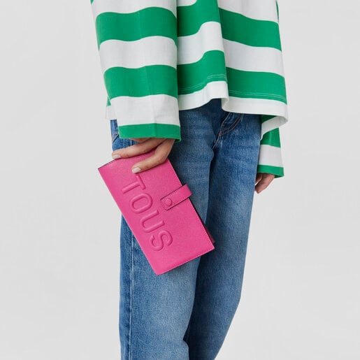 フューシャカラーのウォレット TOUS La Rue Pocket