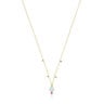 Gold Virtual Garden Necklace with chalcedony and gemstones