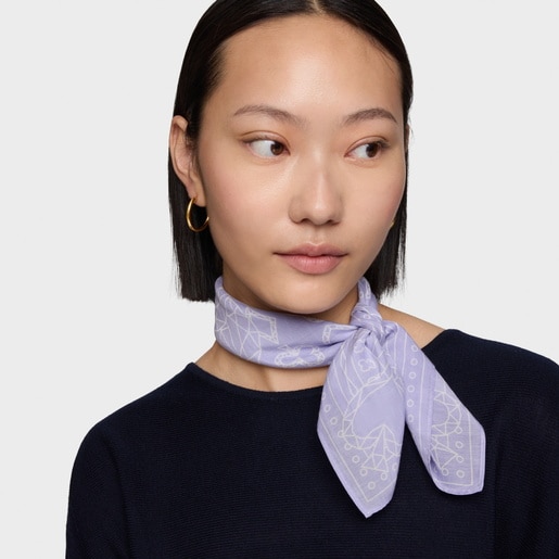 Pañuelo cuadrado pequeño malva TOUS All in Bandana