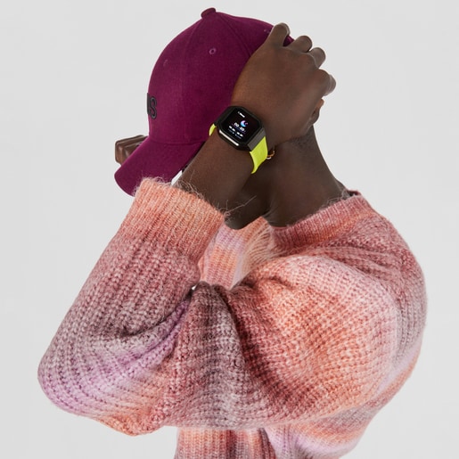 Smartwatch B-Connect mit grünem Silikon-Armband