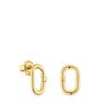 Small Earrings with 18kt gold plating over silver Hold Oval