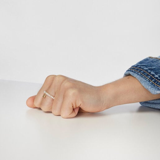 Anillo de oro y perlas cultivadas TOUS Pearls