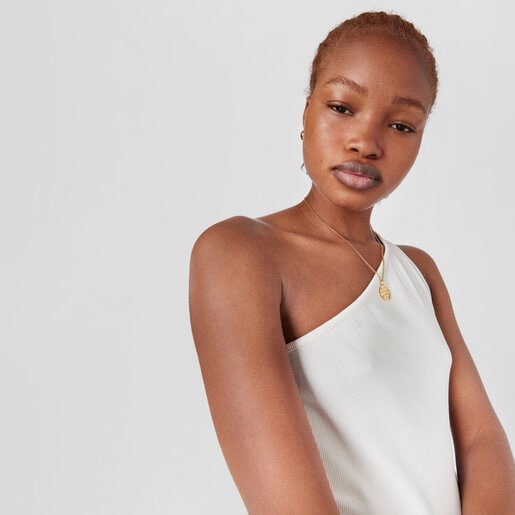 Silver vermeil moon and stars Medallion Efecttous