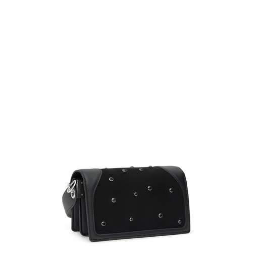 حقيبة صغيرة بحزام يلتف حول الجسم باللون الأسود من تشكيلة TOUS Audree Strass