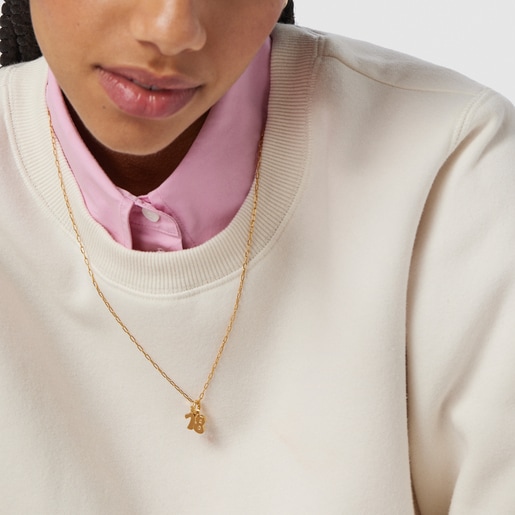 Pendentif Numbers chiffre 18 en Argent Vermeil