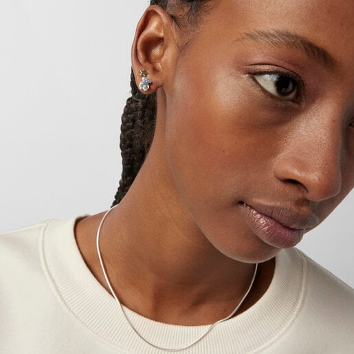 أقراط Silver Sweet Dolls بزخرفة الدب