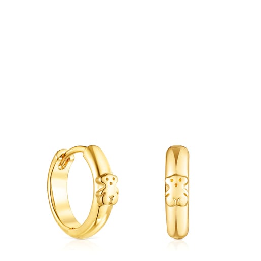 Silver vermeil TOUS Basics Hoop earrings with bear