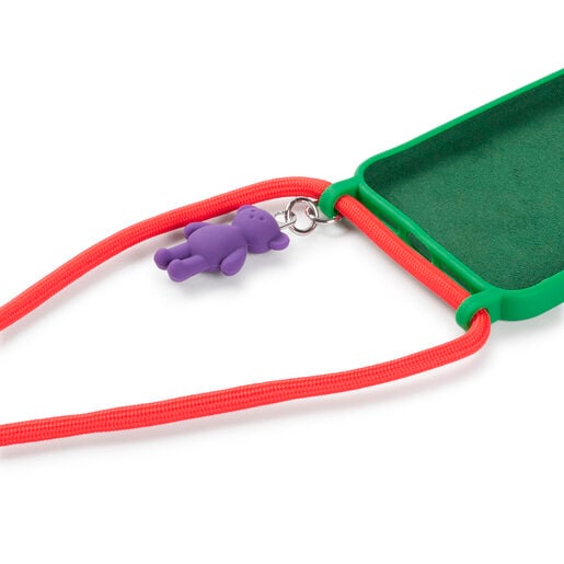 כיסוי טלפון נייד Delray 13 Pro Max נתלה בצבע ירוק מסדרת TOUS Rope Bear