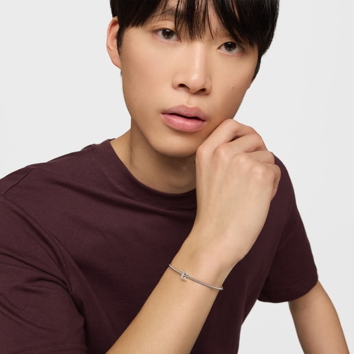 Charm TOUS Mesh Tube de plata letra C 7 mm