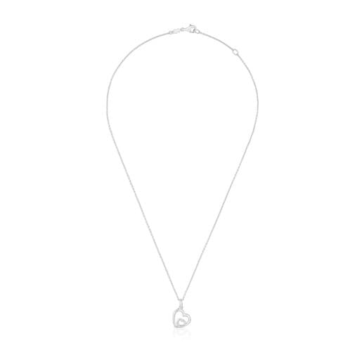 Collar de plata motivo corazón 12 mm TOUS Flechazo