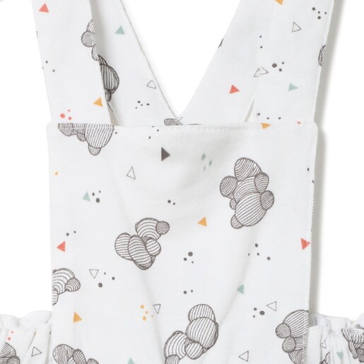 Baby romper in Pic white