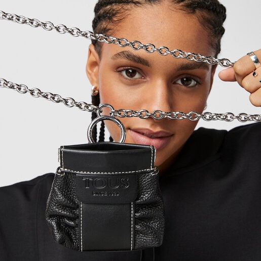 Mini black leather TOUS Empire One-shoulder bag