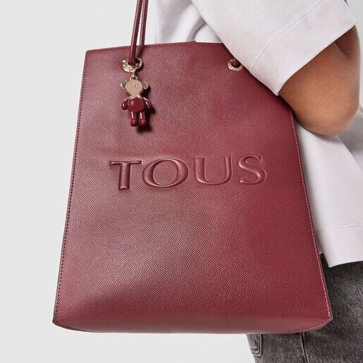 Большая бордовая сумка-shopping T Pop