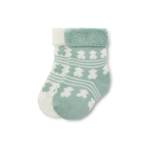 Pack of 2 pairs of baby socks in SSocks green