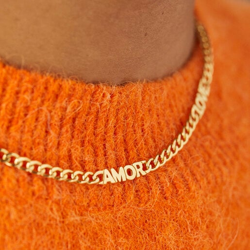 שרשרת קרוסוורד גורמט אהבה ורמייל צהוב